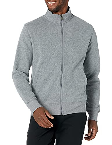 Amazon Essentials  Men's Fleece Zip Up Mock Neck Sweatshirt - Gray 2XL New
