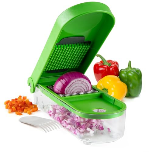 PREP SOLUTIONS PREPSOLUTIONS ONION CHOPPER AND DICER, Green/White