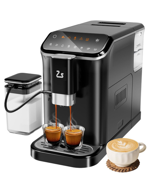 ZSTAR FULLY AUTOMATIC ESPRESSO MACHINE MILK FROTHER PROFESSIONAL - BLACK