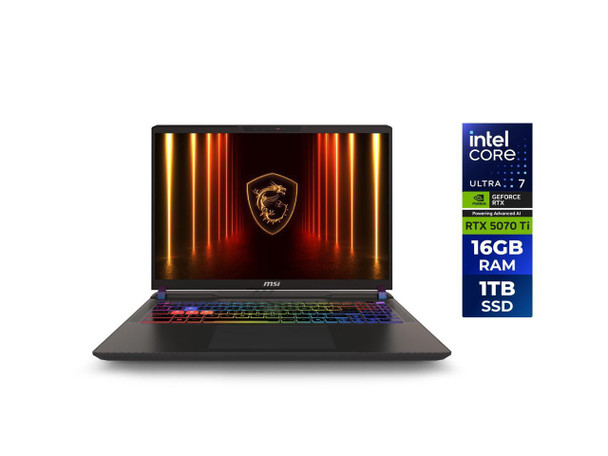 MSI Vector 16 HX AI A2XWHG-275US 16" Gaming Notebook - Intel Core Ultra 7 255HX