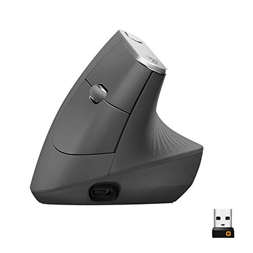 Logitech MX Vertical Wireless Mouse ERGONOMIC DESIGN REDUCES MUSCLE STRAIN New