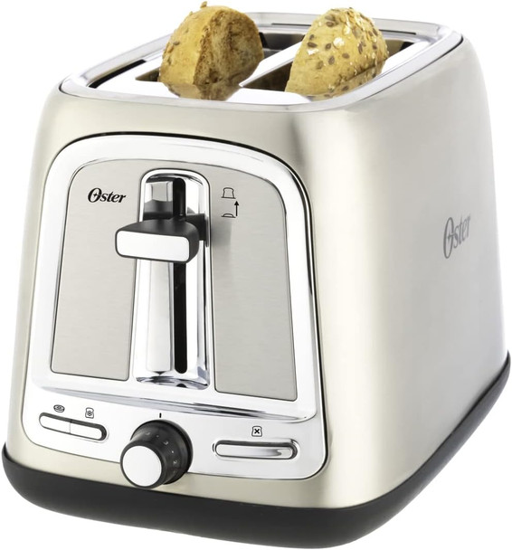 OSTER 2 SLICE EXTRA-WIDE SLOT TOASTER - STAINLESS STEEL