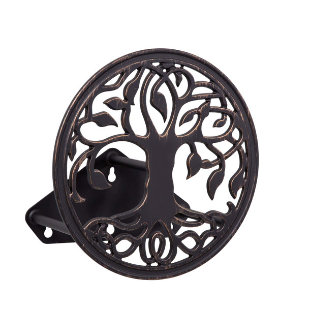 LIBERTY GARDEN PRODUCTS 673 TREE OF LIFE HOSE STORAGE - BLACK/GOLD New