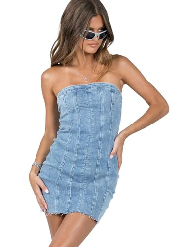 PRINCESS POLLY WOMEN'S HOUSER MINI DRESS DENIM SIZE WOMEN 8 BLUE - NEW New