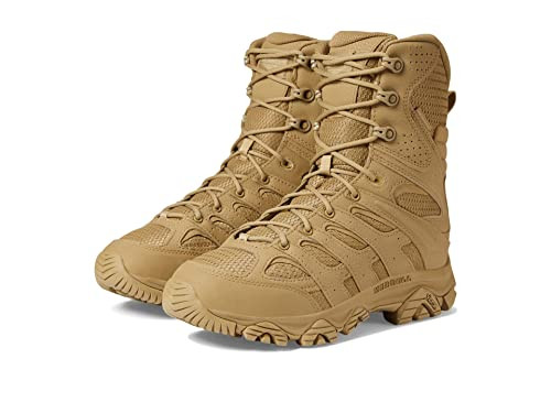 MERRELL MENS MOAB 3 8 INCH TACTICAL ZIP WATERPROOF BOOT DARK COYOTE SIZE 11.5