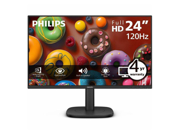Philips 24B2N3200J 24" Full HD IPS Monitor, 120Hz Refresh Rate, USB Hub,