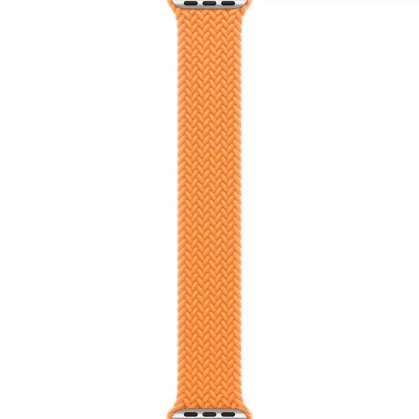 APPLE WATCH BRAIDED SOLO LOOP 45MM - SIZE 2 - BRIGHT ORANGE