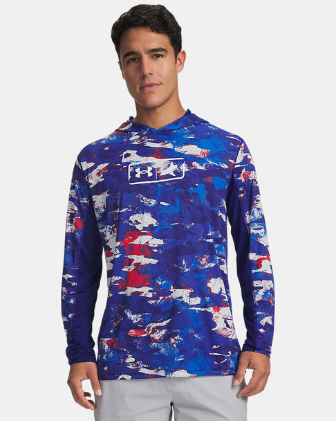 UNDER ARMOUR UA X BLACKTIPH FISH PRO CAMO - SIZE: MEN XL - CASPIAN/WHITE New