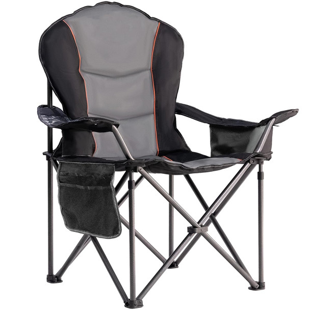 Large Camping Chair with Side Table Heavy Duty 500LBS - Folding Outdoor Chair
