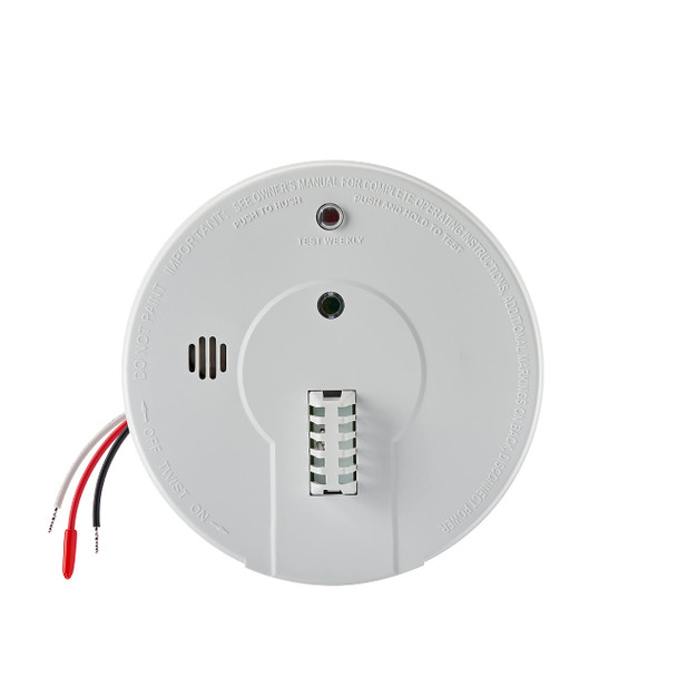 KIDDE HEAT DETECTOR HARDWIRED WITH BATTERY BACKUP IDEAL FOR GARAGES - WHITE