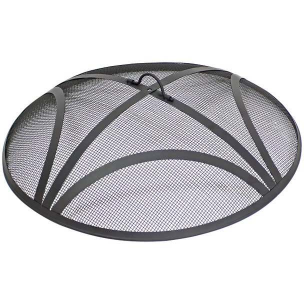 Sunnydaze Outdoor Patio Fire Pit Screen - Reinforced Steel Mesh Round