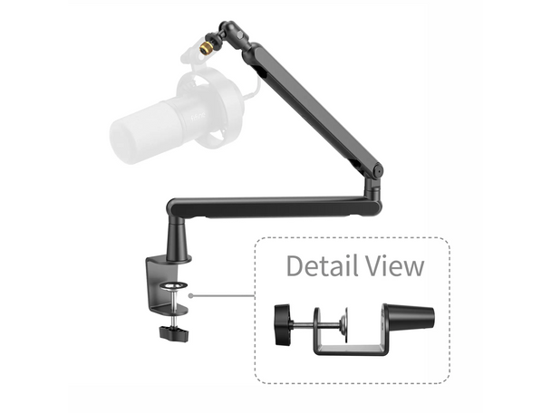 FIFINE Low Profile Podcast Microphone Stand, BM88 LITE Gaming Mic Boom Arm with