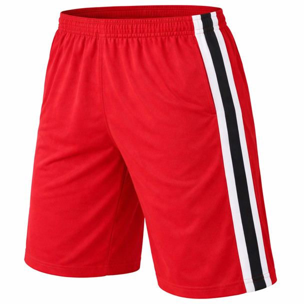 JUMP START MOISTURE WICKING PERFORMANCE SHORTS - SIZE: MEN M - RED/WHITE/BLACK New
