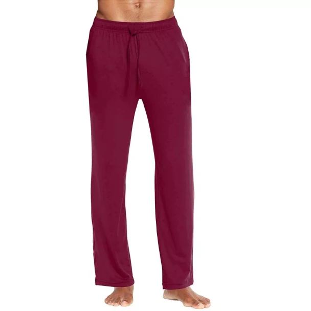 BLUE ICE MEN'S MODERN FIT CLASSIC LOUNGE PANTS - SIZE: MEN XL - BURGUNDY New