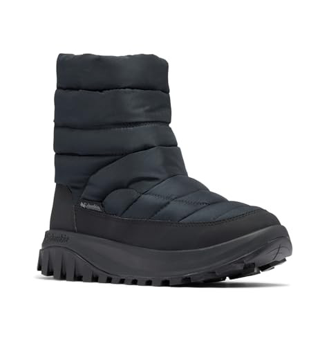 COLUMBIA WOMEN'S SNOWTROT MID BOOTS - SIZE: 10W BLACK/TITANIUM II