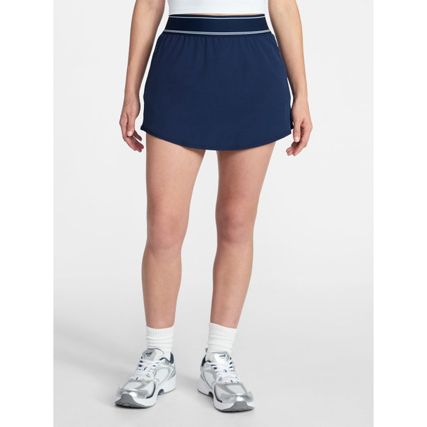 AVIA WOMEN'S ACTIVE SKORT WITH CURVED HEM - SIZE: WOMEN L - BLUE COVE New