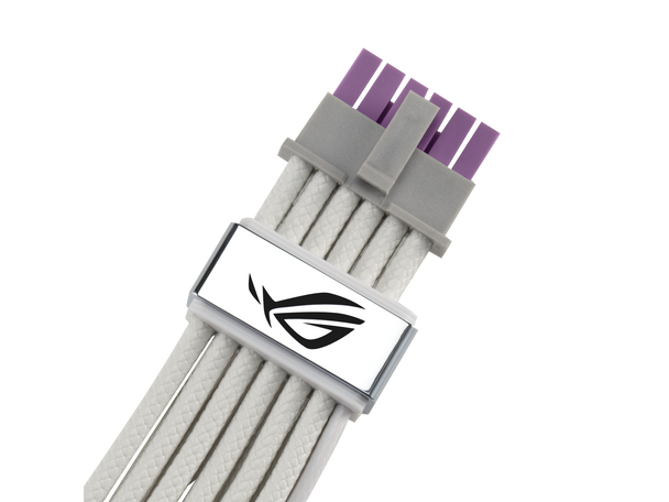 ASUS ROG Equalizer White Edition 12V-2x6 PCIe Cable (ATX 3.1 & PCIe 5.1, Load