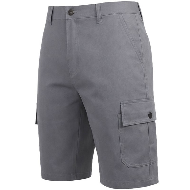 ROAMING SOUL MEN'S COTTON FLEX STRETCH CARGO SHORTS - SIZE: MEN 38 - GRAY