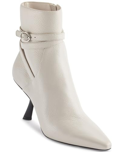 WOMEN'S KARLY POINTED HEELED ANKLE BOOTIE, KL441158, SIZE 7, SOFT WHITE