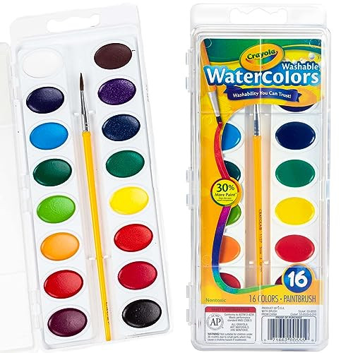 CRAYOLA WATERCOLOR 16CT - ASSORTED New