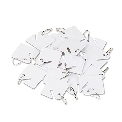 SecurIT 04983 Replacement Slotted Key Cabinet Tags (20 Pack) - White New