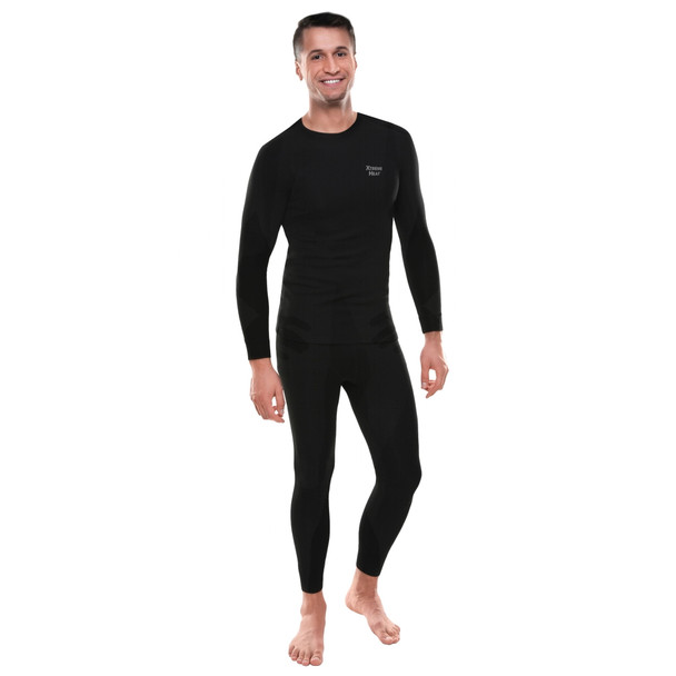 XTREME HEAT MENS THERMAL UNDERWEAR SET - SIZE: MEN L - BLACK