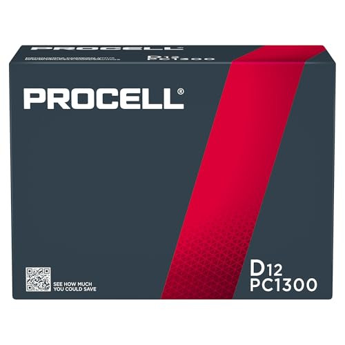 DURACELL PC1300 1.5V D12 PROCELL ALKALINE DIOXIDE BATTERY 12 COUNT - 1 PACK