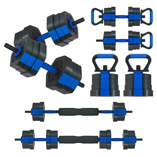 VIVITORY DUMBBELL SETS ADJUSTABLE WEIGHTS FREE WEIGHTS WITH CONNECTOR 45LBS