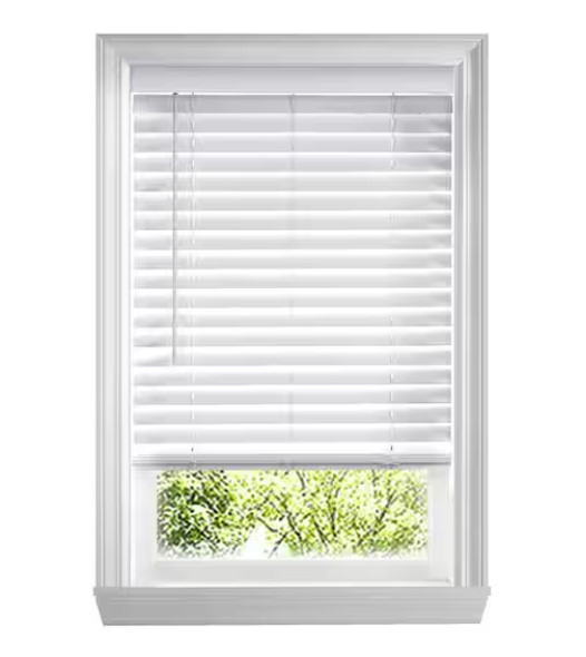 HOME DECORATORS COLLECTION CORDLESS FAUX WOOD BLINDS - WHITE