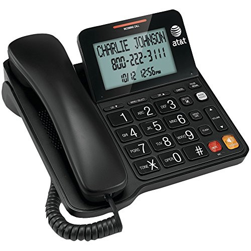 AT&T CL2940 CORDED PHONE WITH SPEAKERPHONE EXTRA-LARGE BUTTONS - BLACK