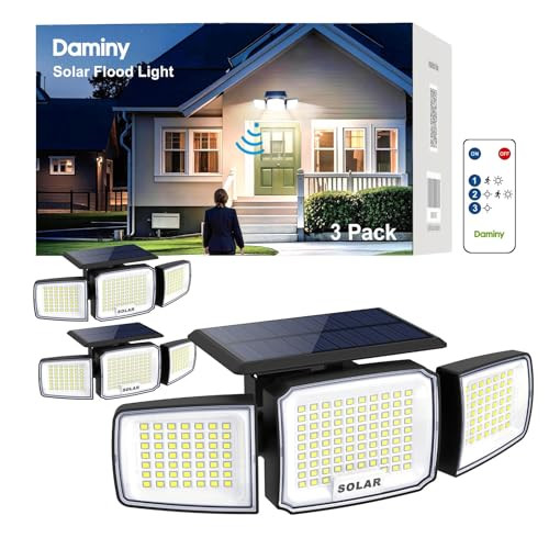 DAMINY Solar Security Light with Motion Sensor,Super Bright LED