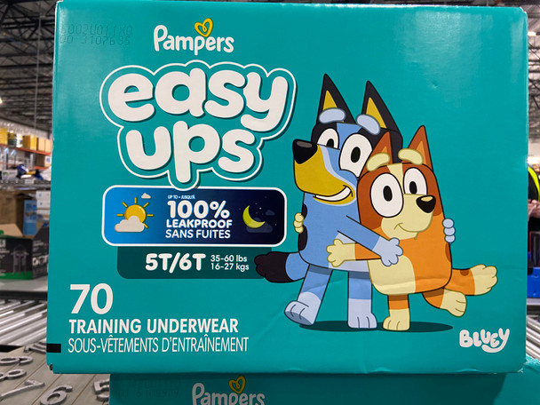 PAMPERS POTTY TRAINING UNDERWEAR FOR TODDLERS, EASY UPS DIAPERS - BLUE AND AQUA New