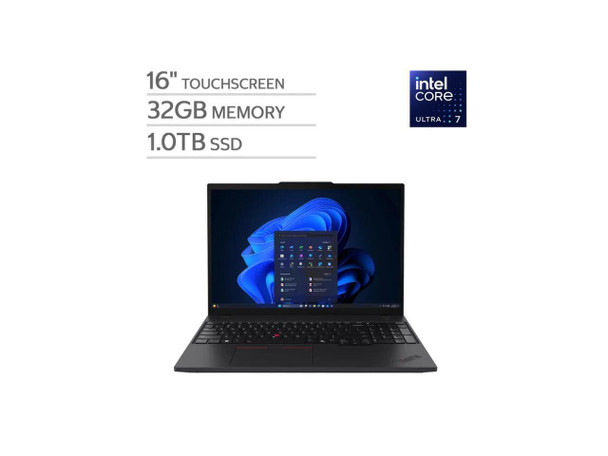 Lenovo ThinkPad T16 G4 Laptop Intel Core Ultra 7 255U 32GB Memory 1TB NVMe SSD