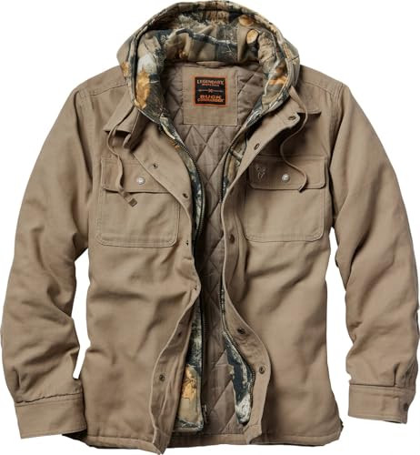 LEGENDARY WHITETAILS MENS STOCKYARDS CANVAS WESTERN COAT SIZE LARGE - KHAKI New