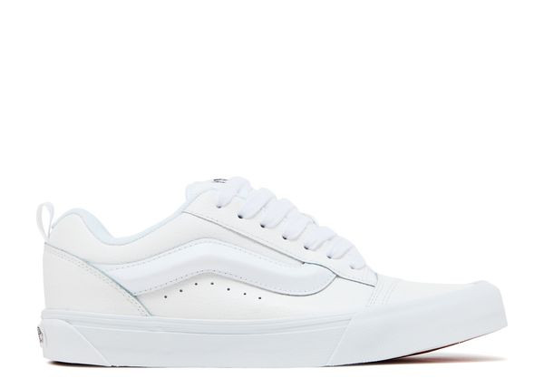 VANS KNU SKOOL LEATHER TRUE WHITE SIZE: MEN 8 WOMEN 9.5 - WHITE