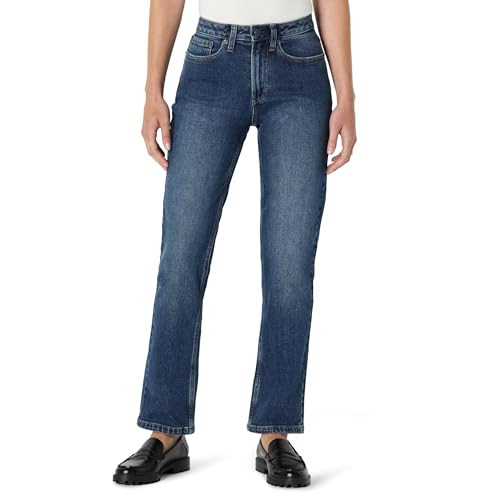 AMAZON ESSENTIALS WOMEN'S HIGH-RISE JEAN SHORT 12 STONE DARK WASH