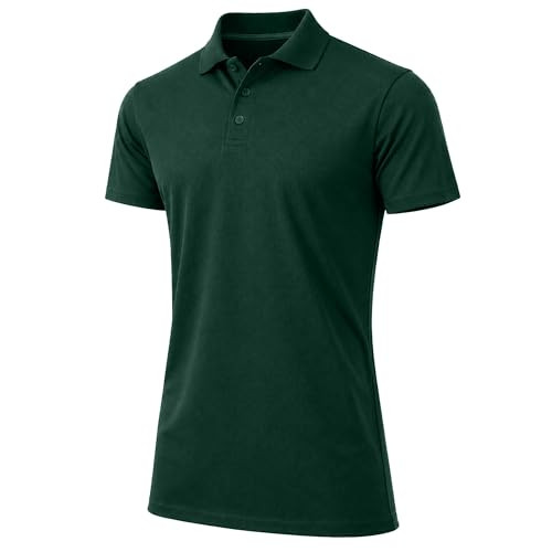 GALAXY BY HARVIC MEN'S POLO PIQUE SHIRT SIZE MEN L HUNTER New