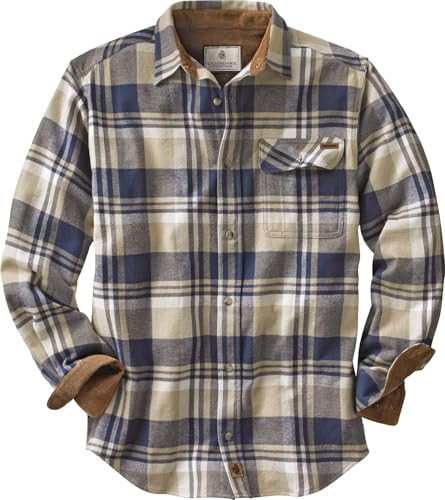 LEGENDARY WHITETAILS LONG SLEEVE BUTTON 100% COTTON FLANNEL LARGE SHALE PLAID New