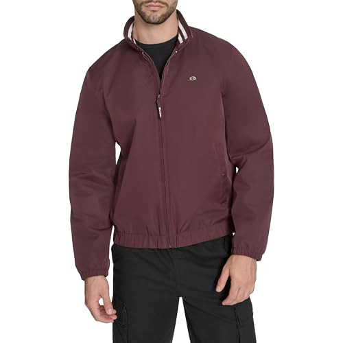 CHAMPION MENS CLASSIC LIGHTWEIGHT BOMBER JACKET - SIZE L - WINE New