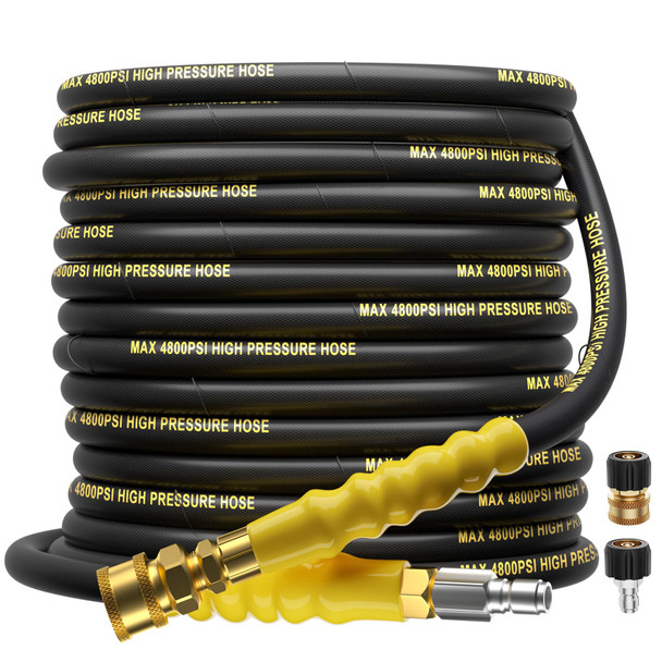 TIANTINGHEN 4800PSI 3/8" PRESSURE WASHER HOSE 50FT - YELLOW
