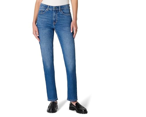 AEWM46365M25 Amazon Essentials Women's High-Rise Straight Leg Medium Blue 4