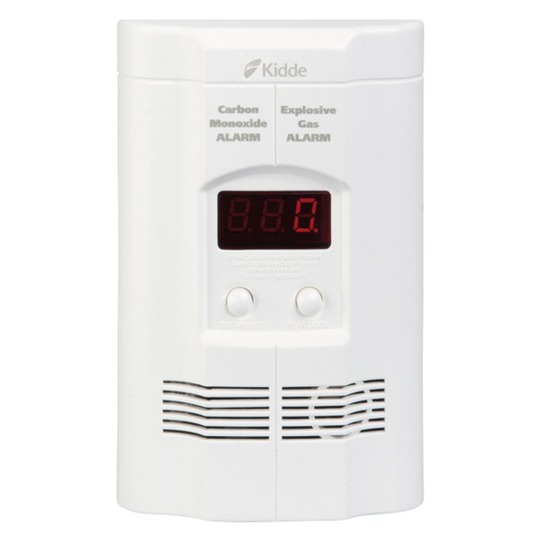 KIDDE CARBON MONOXIDE DETECTOR, EXPLOSIVE GAS ALARM, 900-0113 - WHITE