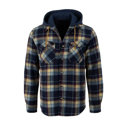 2038-3819 FIELD & STREAM MEN'S WIDGEON WAFFLE HOODED FLANNEL SHIRT 2XL PLAID New