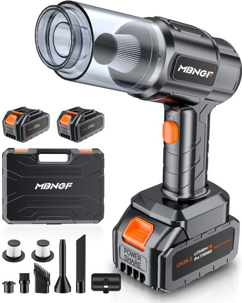 MBNGF X9 ULTRACAR VACUUM PORTABLE CORDLESS 35000PA POWER SUCTION - BLACK/ORANGE