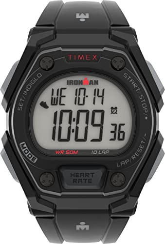 TIMEX IRONMAN MEN'S CLASSIC 43MM DIGITAL RESIN STRAP WATCH - BLACK