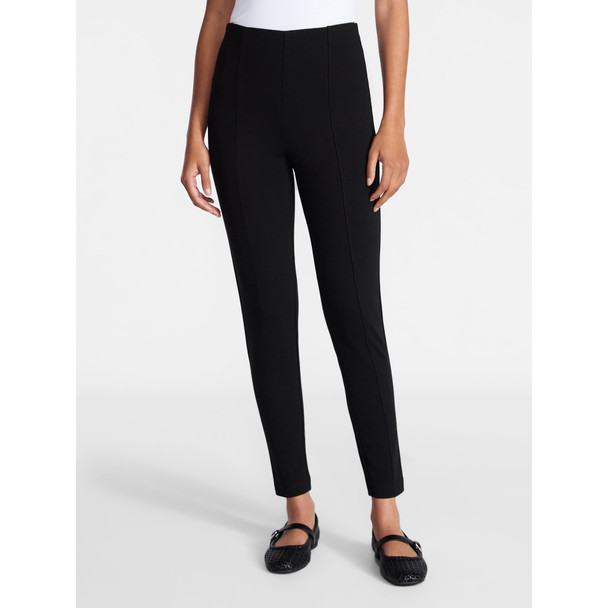 TIME AND TRU WOMEN'S PONTE KNIT SKINNY PANTS (4-6) - SIZE: WOMEN S - BLACK New