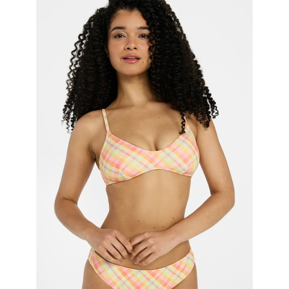 NO BOUNDARIESNOTTE BRALETTE BIKINI TOP SIZE LARGE 12-14 - COMPETITIVE ORANGE New