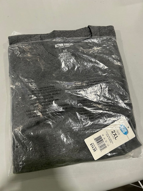 ACTION THREAD 2XL LONG SLEEVE T SHIRT - CHARCOAL