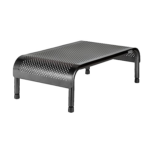ALLSOP METAL ART ERGO 3 ADJUSTABLE MONITOR STAND, BLACK,GRAY (06494)