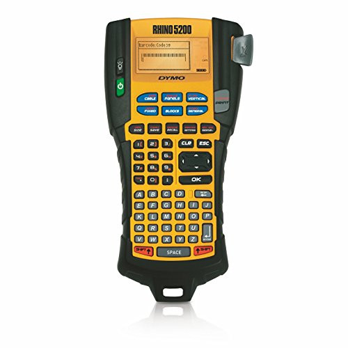 DYMO INDUSTRIAL LABEL MAKER RHINO 5200 LABEL MAKER TIME-SAVING HOT KEYS - BLACK